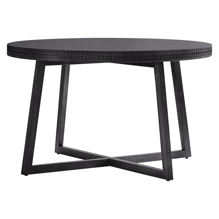 Manhattan Contemporary Charcoal Round Dining Table