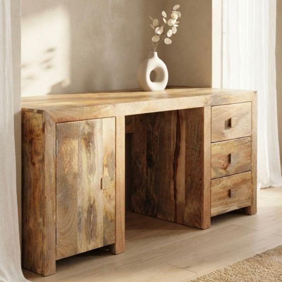 Acre & Artisan Light Solid Wood Office Desk 365 (160cm)