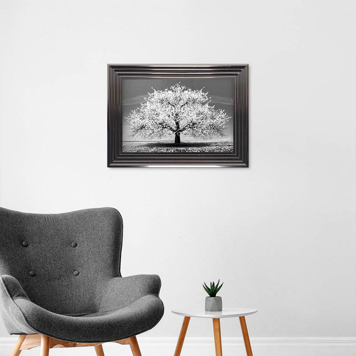 White Cherry Tree Framed Print - In Stock