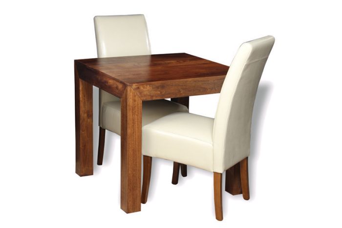 Acre & Artisan Extra Small Solid Wood Dining Table 2 Madrid Chairs (80cm)