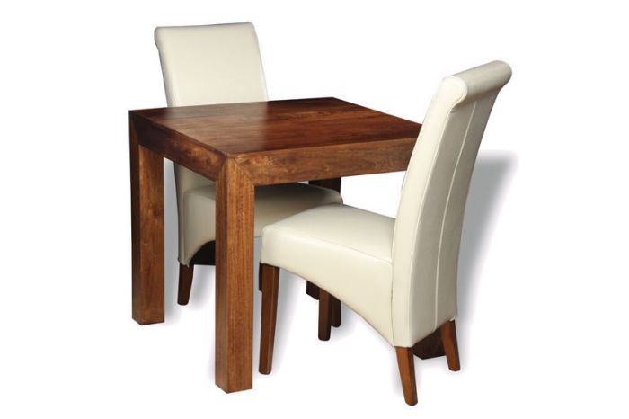 Acre & Artisan Extra Small Solid Wood Dining Table 2 Rollback Chairs (80cm)