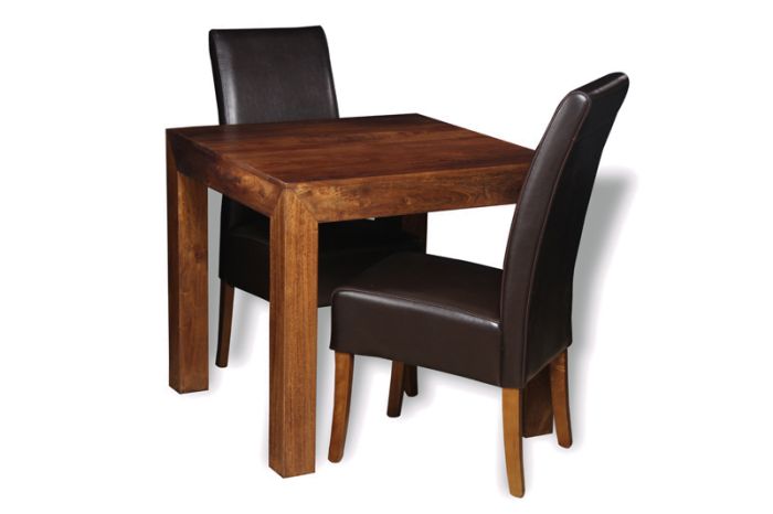 Acre & Artisan Extra Small Solid Wood Dining Table 2 Madrid Chairs (80cm)