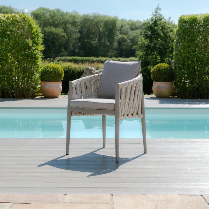 Milan Rope Weave Pair of Dining Chairs