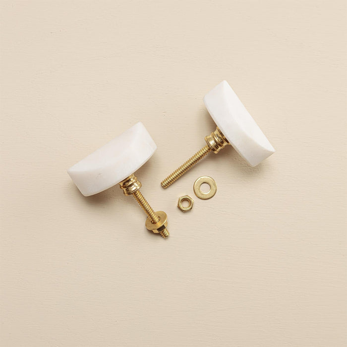 Vera White Stone Drawer Knobs