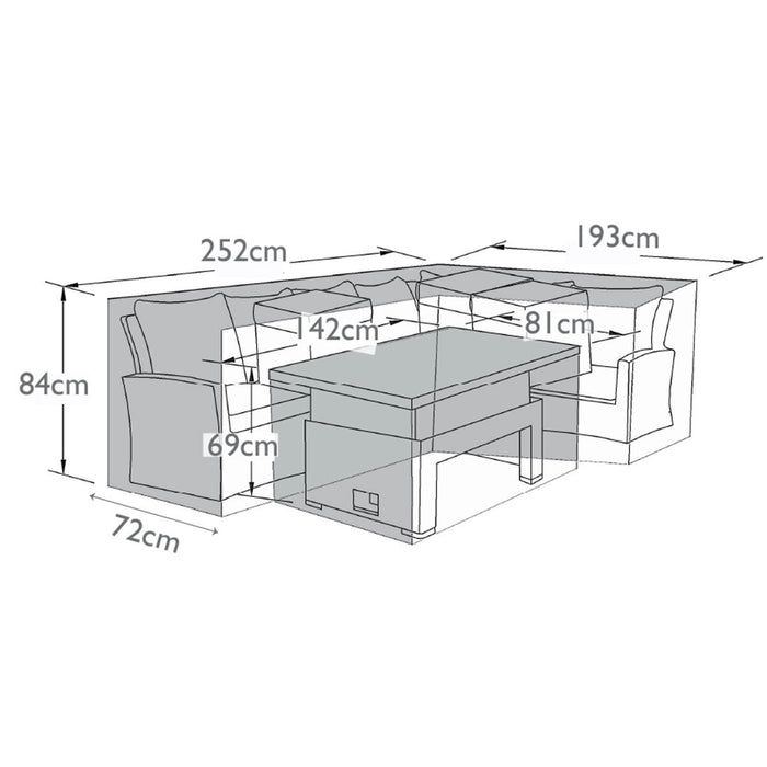 Corner Left Hand Rising Set - Garden Furniture Cover