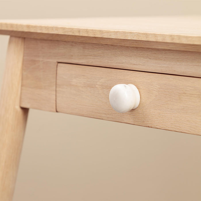Nidhi White Stone Oval Drawer Knobs