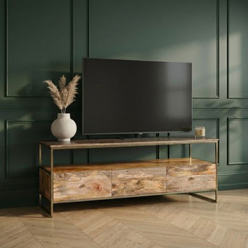 Industrial Gold 140cm TV Unit