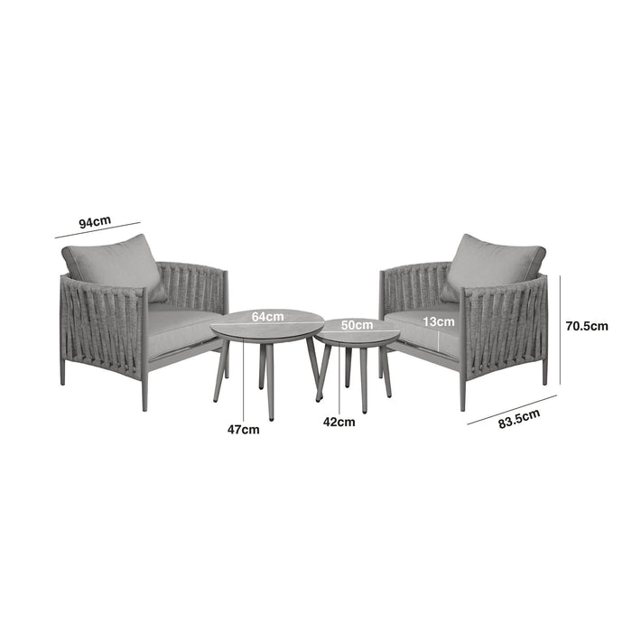 Milan Rope Weave Lounge Set