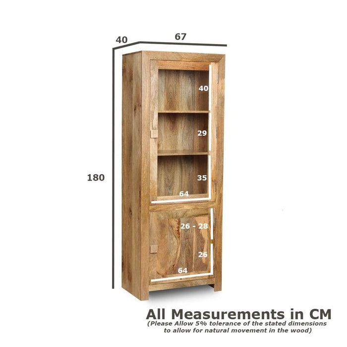 Dakota Mango Wood 67cm Display Unit - Due 8th September