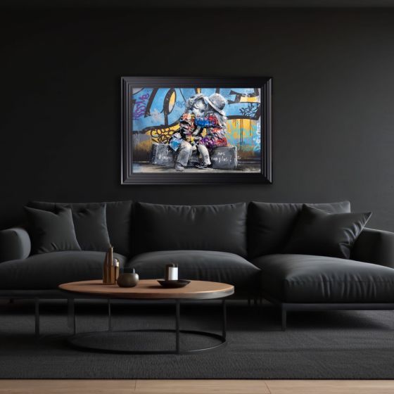 Acre & Artisan Graffiti Framed Art Two Children