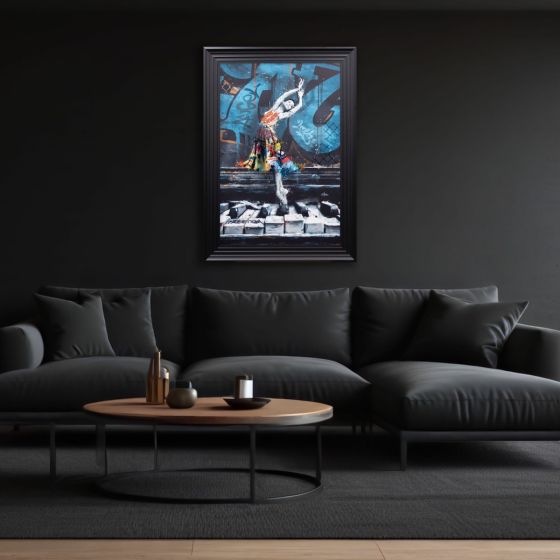Acre & Artisan Graffiti Framed Art Ballerina
