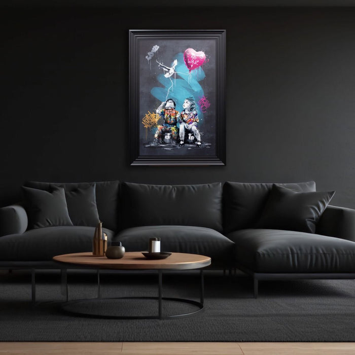No War Graffiti Framed Art - In Stock