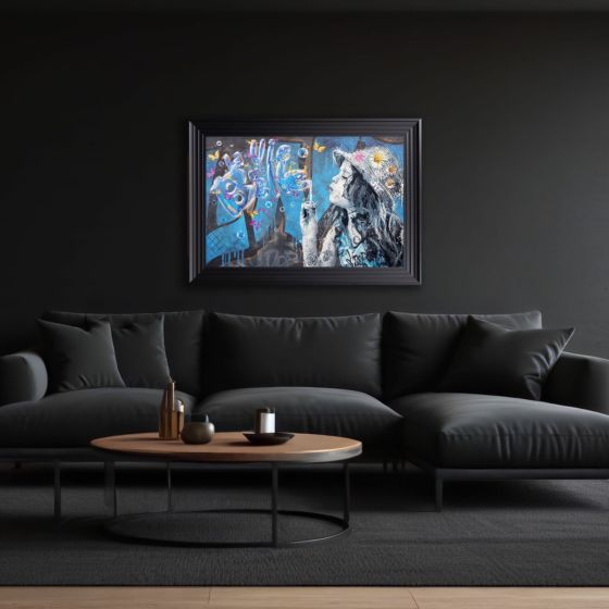 Acre & Artisan Graffiti Framed Art Bubbles