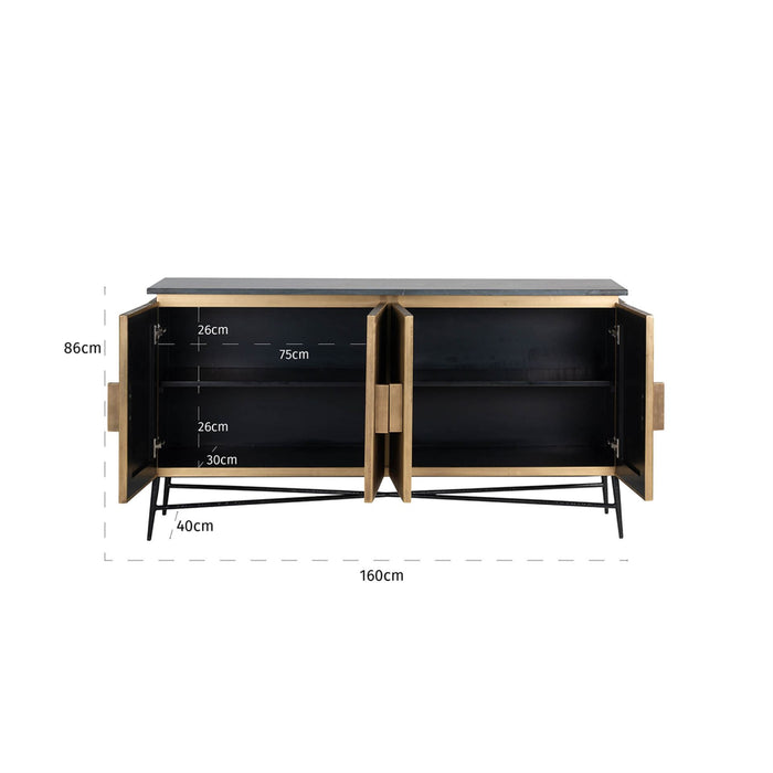Ironville Contemporary 4 Door Sideboard