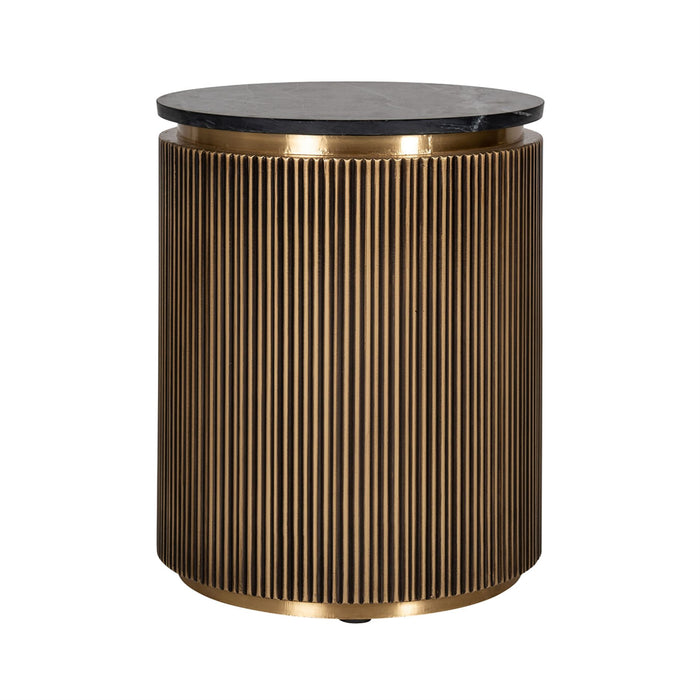 Ironville Gold Drum Side Table
