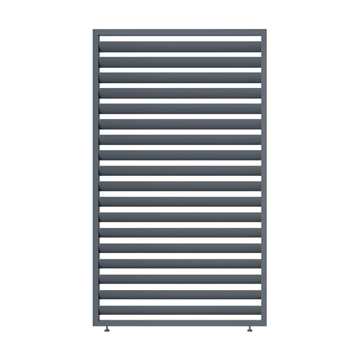Eden Single Grey Louvre 125x222cm - fits within 4m
