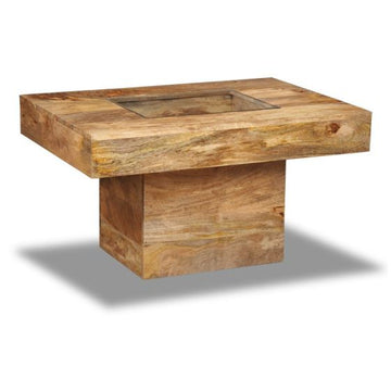 Light Acre & Artisan Premium Mango Wood 85cm Pebble Coffee Table