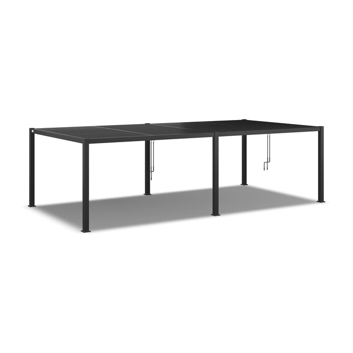 Como 78mx4m Aluminium Metal Outdoor Garden Pergola - Grey