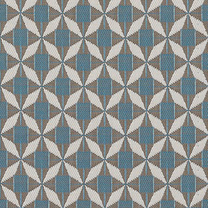 Pair of Outdoor Sunbrella Fabric Scatter Cushion 43x43cm - Mosaic Blue
