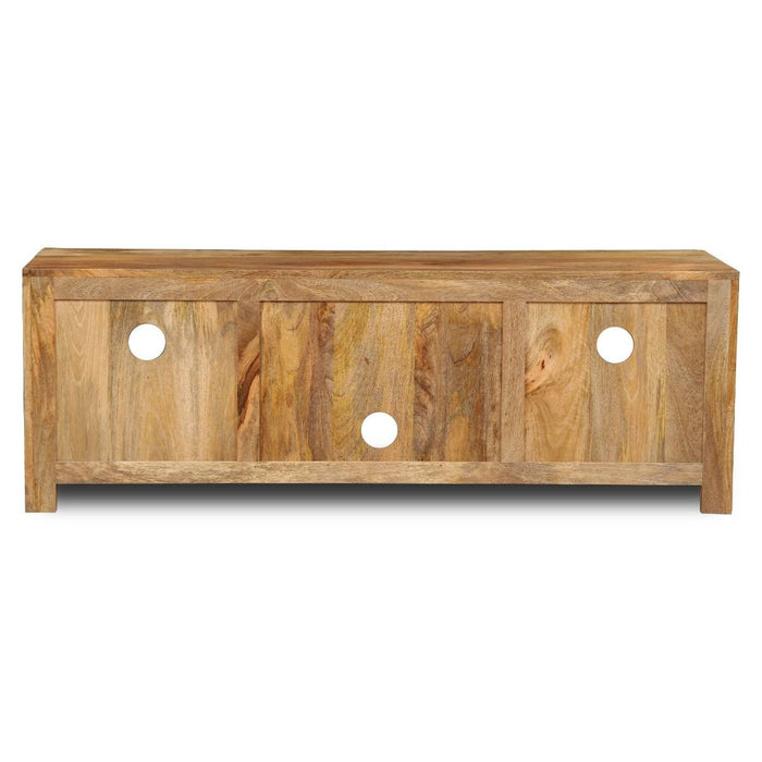 Light Dakota Mango Wood 145cm 2 Drawer Media Unit - Due 8th September