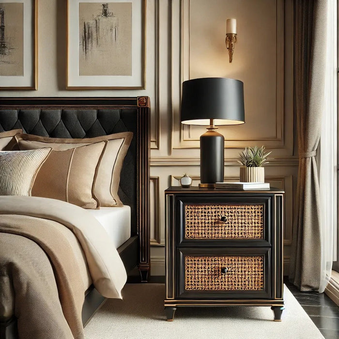 Hampstead Contemporary 2 Drawer Bedside Table