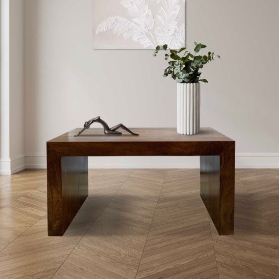 Acre & Artisan Solid Wood Small Open Coffee Table (85cm)