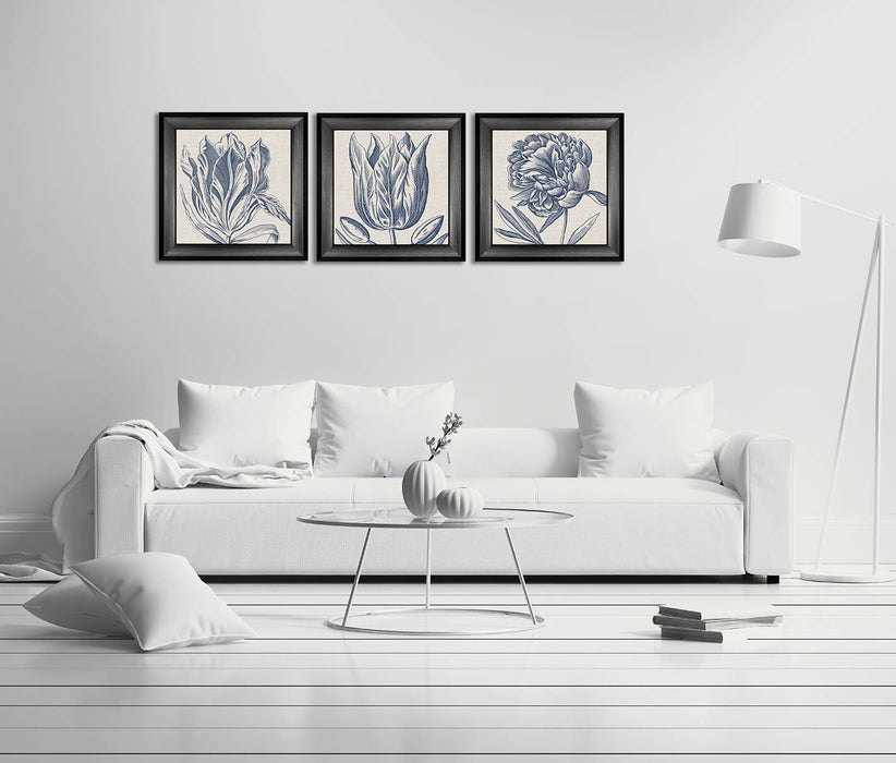 Floral Linen I Framed Picture