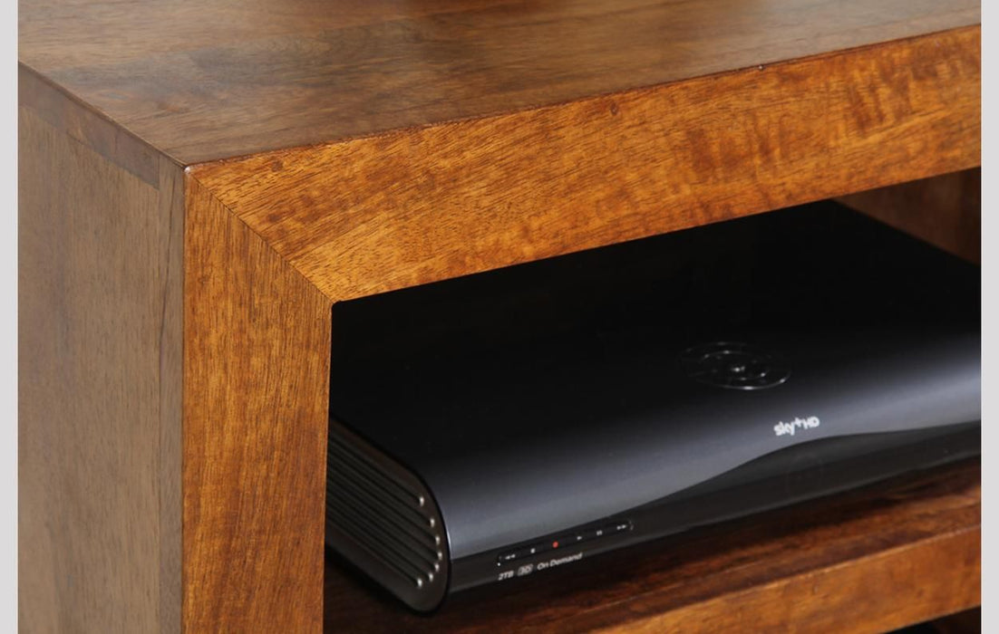 Dakota Mango Wood 60cm Small Hi-Fi Unit - In Stock