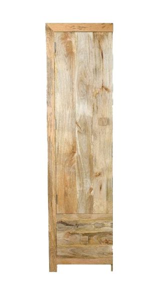 Acre & Artisan Light Solid Wood Single Wardrobe Left