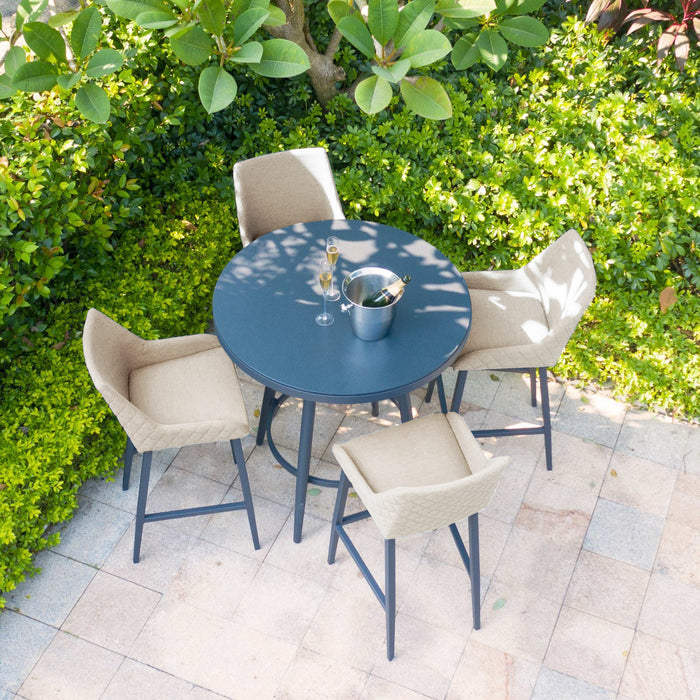Outdoor Fabric Regal 4 Seat Round Bar Set