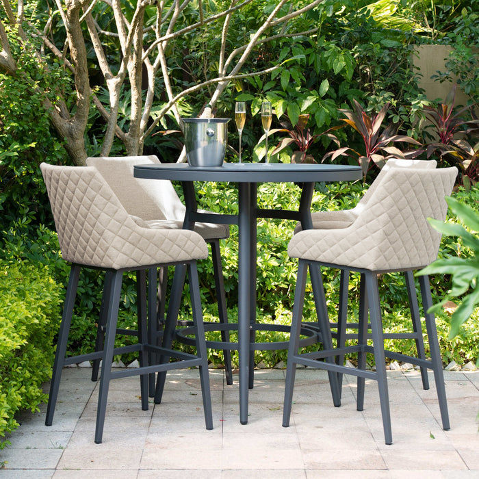 Outdoor Fabric Regal 4 Seat Round Bar Set