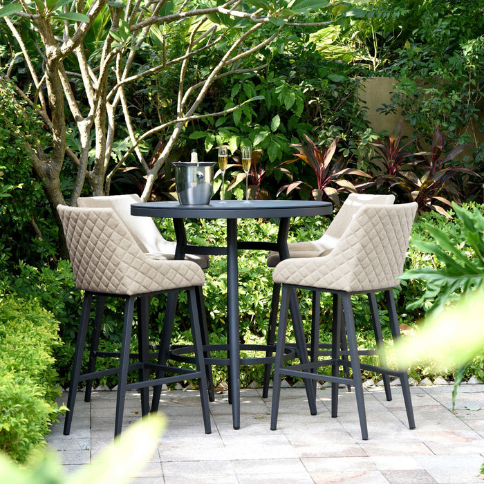 Outdoor Fabric Regal 4 Seat Round Bar Set