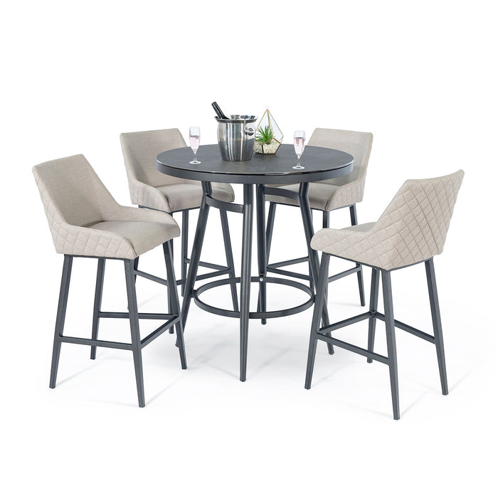 Outdoor Fabric Regal 4 Seat Round Bar Set
