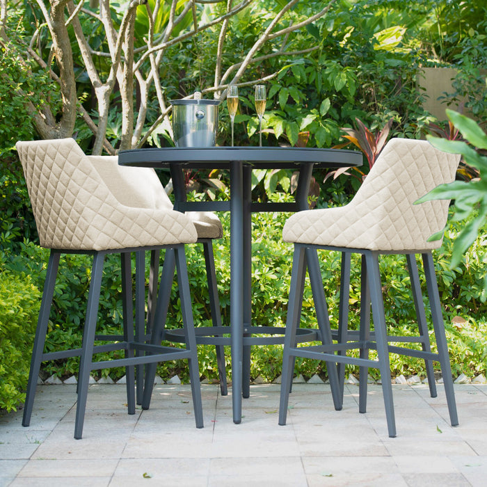 Outdoor Fabric Regal 4 Seat Round Bar Set