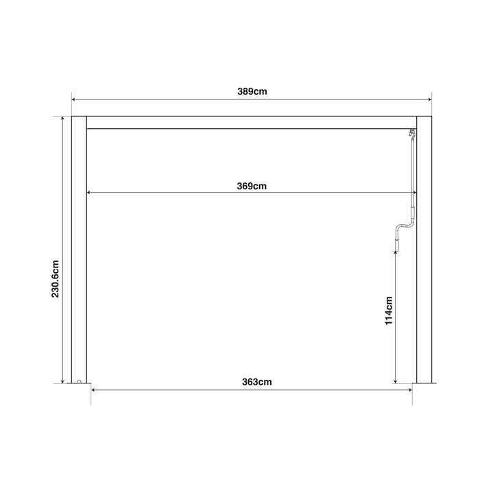 Como 78mx4m Aluminium Metal Outdoor Garden Pergola - Grey