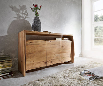 Sideboard Highland 147cm Acacia Wood Natural 3 Doors 1 Compartment