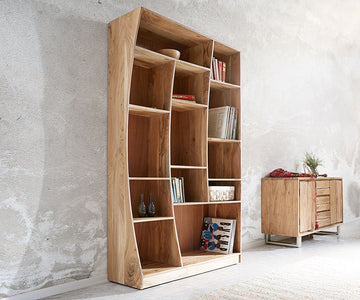 Freestanding Shelf Olympus Live-Edge 120cm Acacia Wood Natural Right