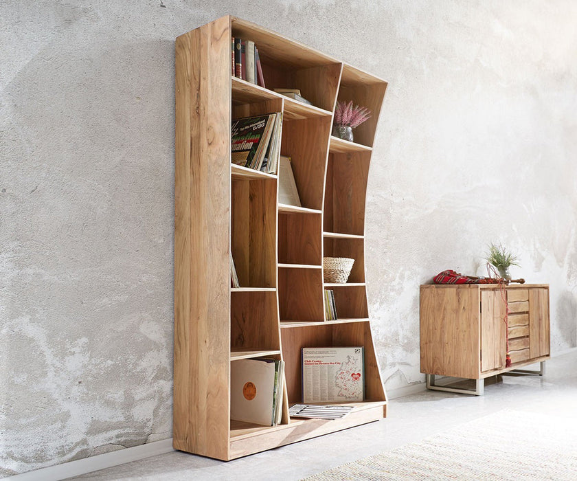 Freestanding Shelf Olympus Live-Edge 120cm Acacia Wood Natural Left