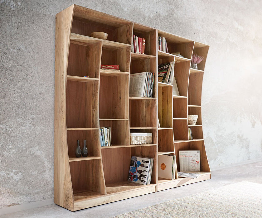 Freestanding Shelf Olympus Live-Edge 120cm Acacia Wood Natural Left