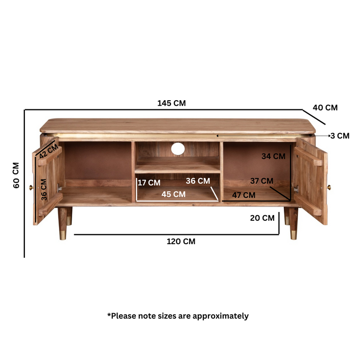 Wilton Acacia Wood TV unit