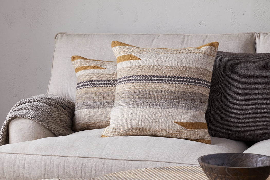 Aravali Wool Cushion Cover Ochre