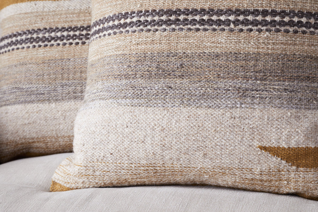 Aravali Wool Cushion Cover Ochre