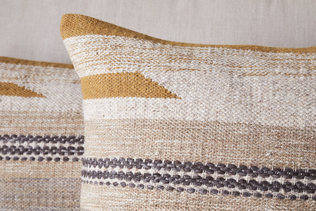 Aravali Wool Cushion Cover Ochre