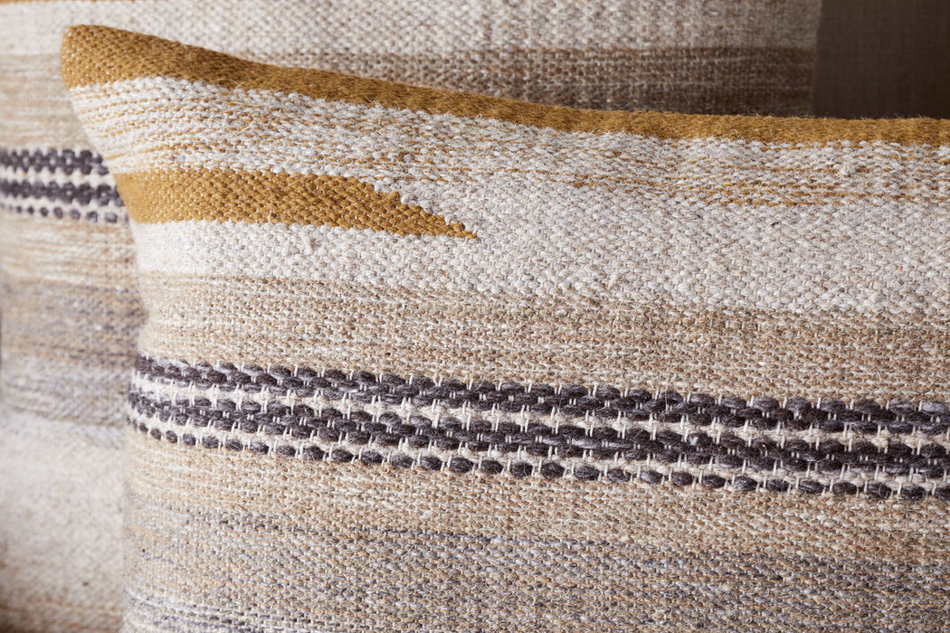 Aravali Wool Cushion Cover Ochre