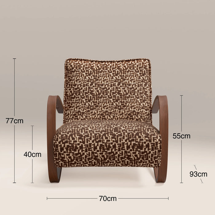 Ada Accent Chair | Ochre Boucle & Walnut