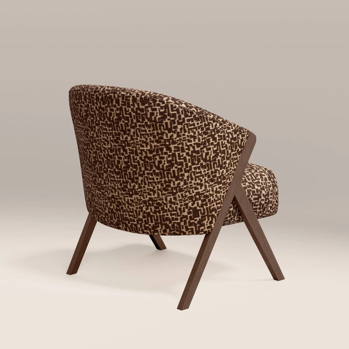Kira Accent Chair | Ochre Boucle & Walnut