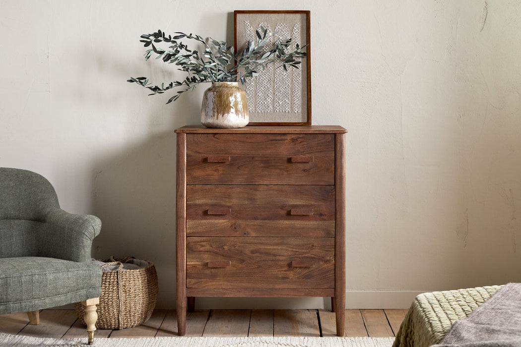 Anbu Acacia Chest Of Drawers Washed Walnut