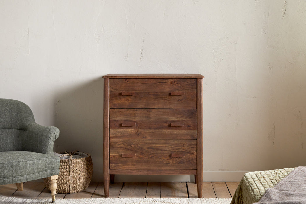 Anbu Acacia Chest Of Drawers Washed Walnut