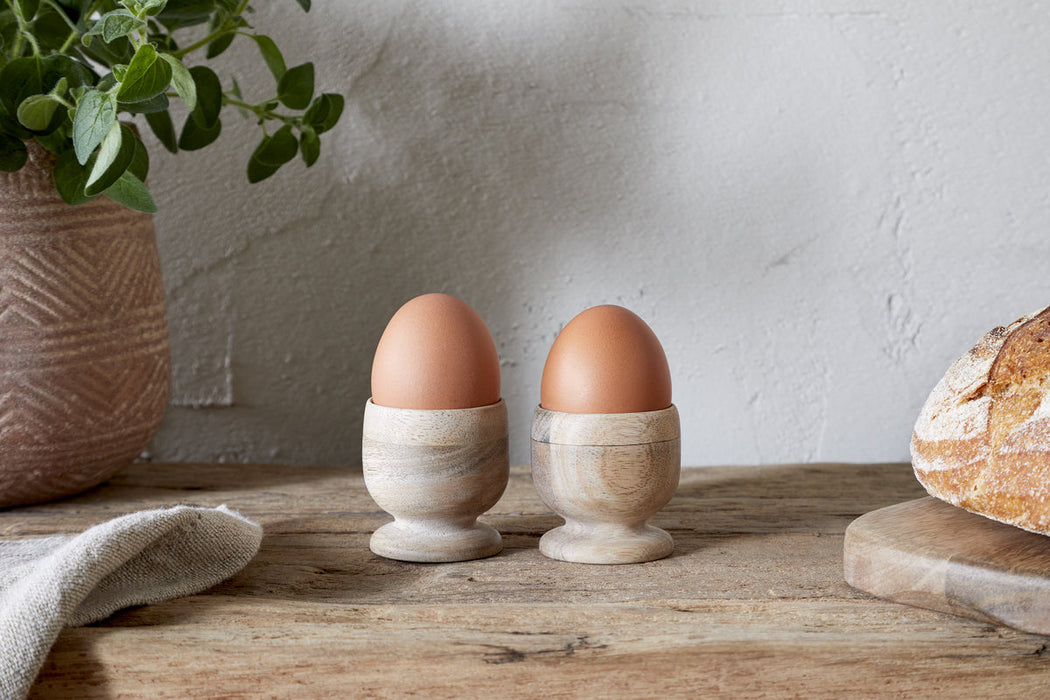 Awa Wooden Egg Cup Natural Set Of 2
