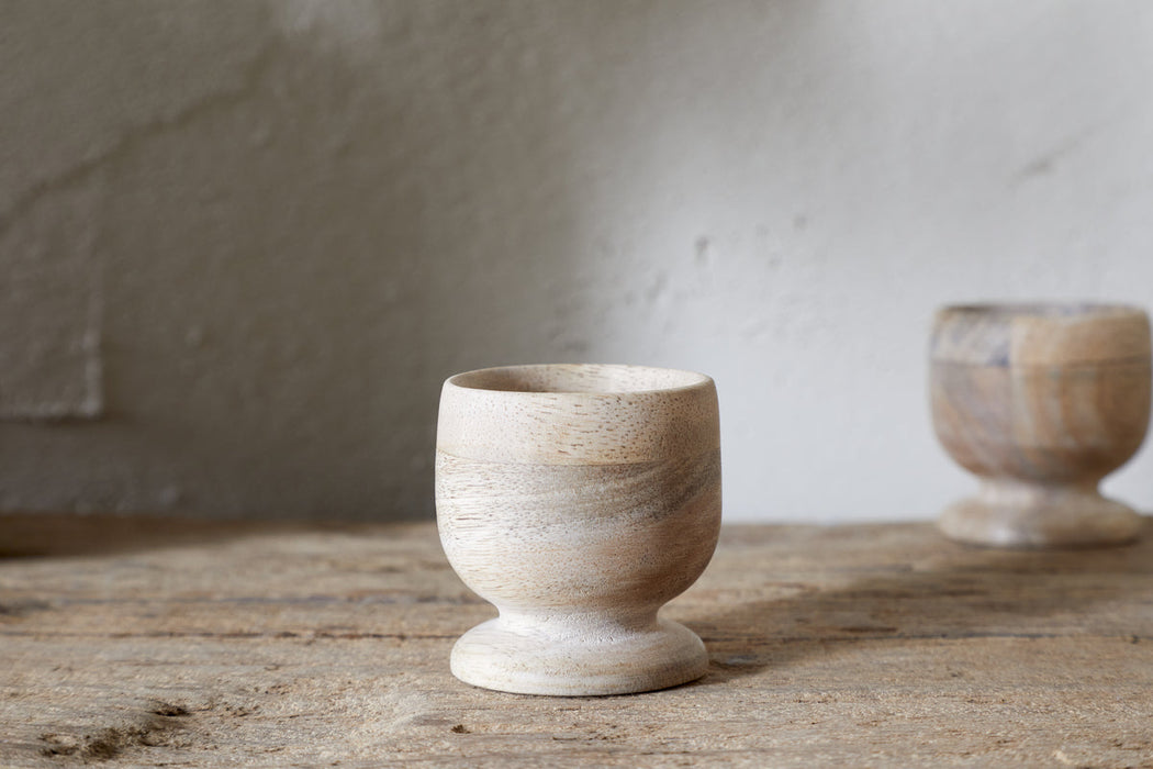 Awa Wooden Egg Cup - Natural - Set of 2